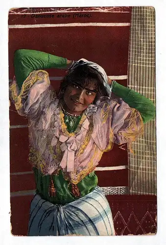 Ak Danseuse arabe Arabische Tänzerin Postkarte Schiffspost ca. 1914