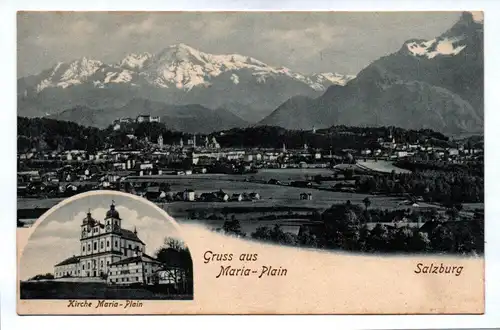 Ak Gruss aus Maria Plain Kirche Salzburg Österreich