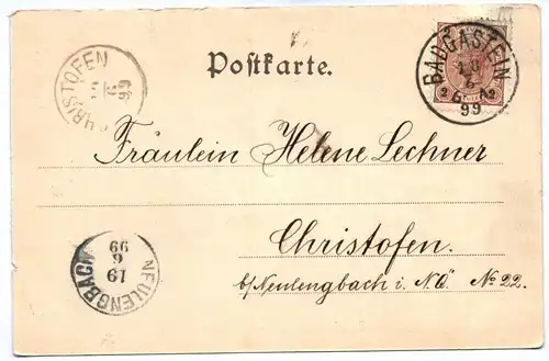 Ak Wildbad Gastein Evangelische Kirche Österreich 1899