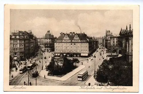 Ak München Bayern Marienplatz mit Kaufingerstraße