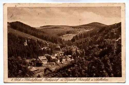 Ak Blick Höhenluftkurort Oberkipsdorf Bärenfels Schellerhau Sachsen