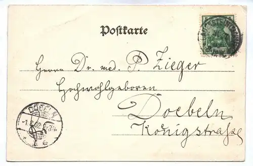 Ak Gruss aus Lauenstein im Erzgebirge Schloss Sachsen DR 1902