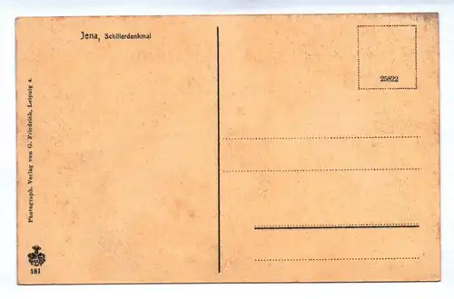 Foto Ak Jena Schillerdenkmal Thüringen Denkmal Friedrich Schiller