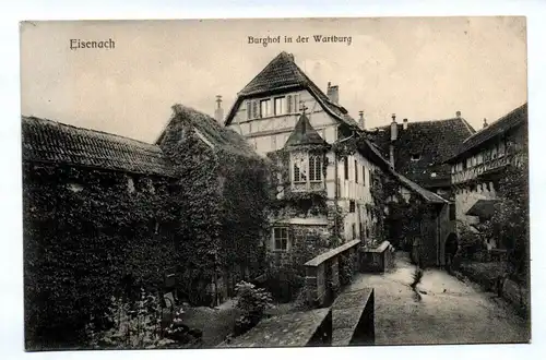 Ak Eisenach Burghof in der Wartburg Thüringen