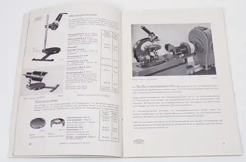 Katalog Carl Zeiss Jena Optische Geräte für Wissenschaft und Technik