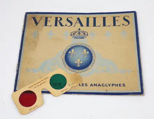 Versailles en Relief par les Anaglyphes 3 D Brille 1 Wk Frankreich France Stereo