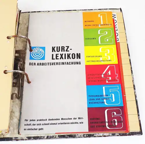 Ordner voll Prospekte Büromöbel Bürobedarf 1960er BRD Kataloge