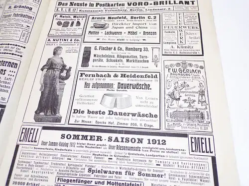 Internationales Offerten Blatt Nummer 30 1912 Anzeiger viel Reklame