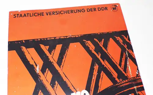 Schild Staatliche Versicherung DDR Sichere Dein Fahrrad Deko Reklame