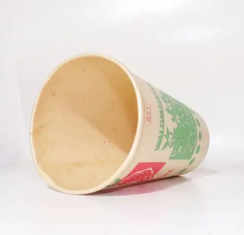 DDR Pappbecher Brause Limo Faßbrause 10 Stück Konsum Jahrmarkt Deko Laden 