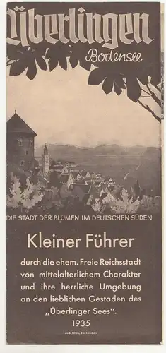 Reise Prospekt Überlingen am Bodensee kleiner Führer  um 1930