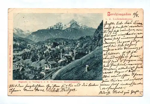 Ak Berchtesgarden Locksteinstrasse DR 1907 Bayern