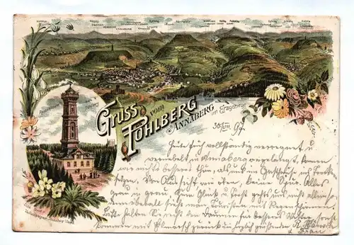 Ak Gruss vom Pöhlberg Annaberg Sachsen Erzgebirge 1897