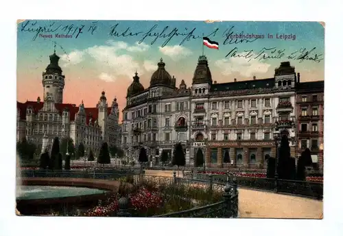 Ak Neues Rathaus Verbandshaus Leipzig Sachsen DR