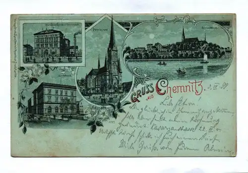 Ak Gruss aus Chemnitz DR 1899 Sachsen