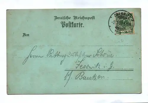 Ak Gruss aus Chemnitz DR 1899 Sachsen