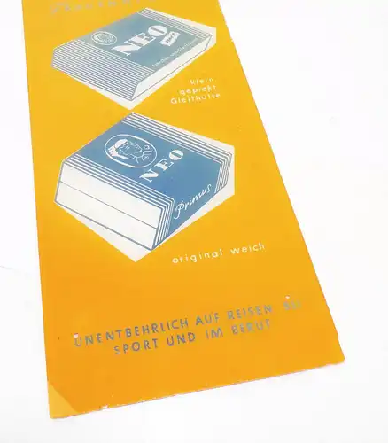 Altes Glasschild NEO Frauenhygiene Schild Reklame Sammler 