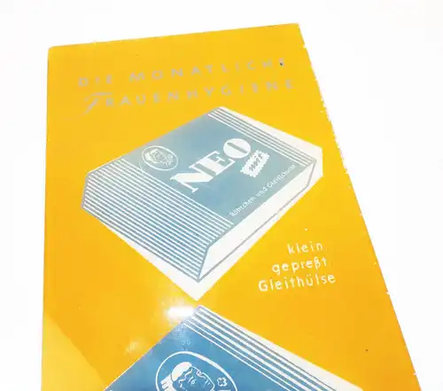 Altes Glasschild NEO Frauenhygiene Schild Reklame Sammler 