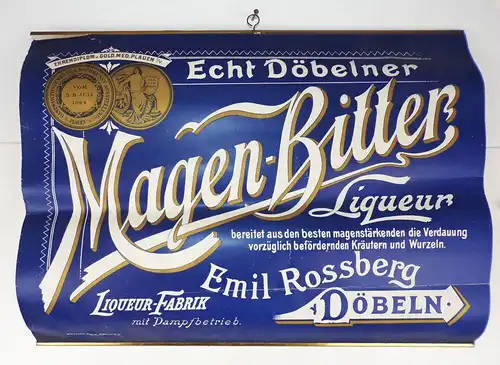 Altes Plakat Magenbitter Likör Döbeln Dampfbetrieb um 1900