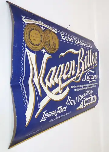 Altes Plakat Magenbitter Likör Döbeln Dampfbetrieb um 1900