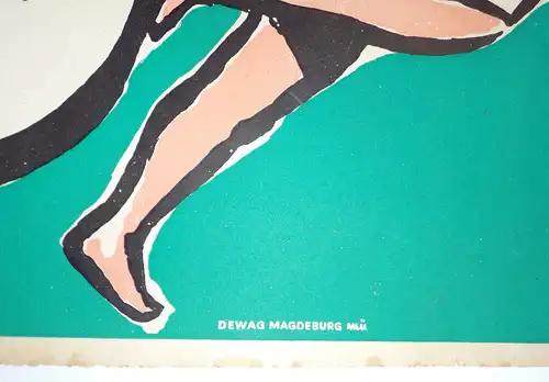 DDR Plakat Treffpunkt Olympia Jedermann Sport DTSB DEWAG Magdeburg 