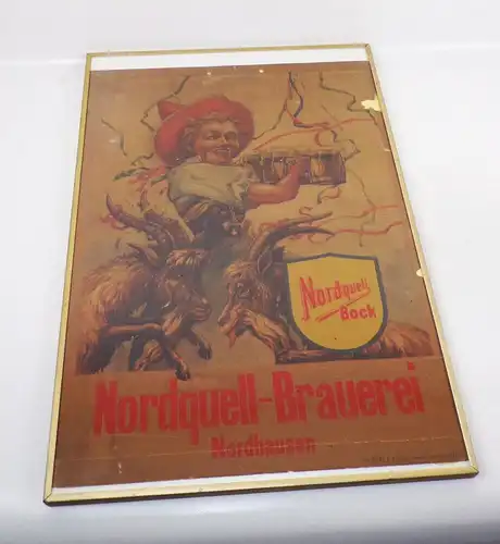 Altes Plakat Nordquell Brauerei Nordhausen Nordquell Bock Bier Reklame