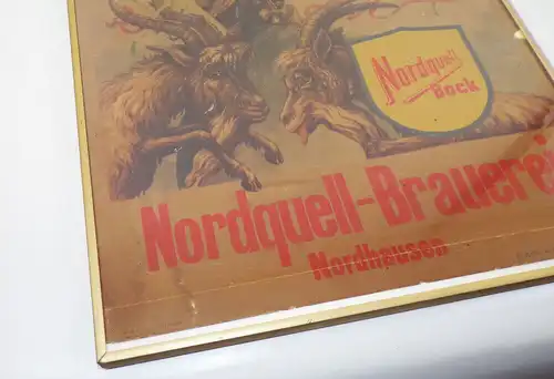 Altes Plakat Nordquell Brauerei Nordhausen Nordquell Bock Bier Reklame