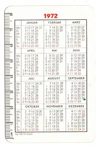 DDR Taschenkalender Lotto Totto 1972 Annahme Monatsabonnements