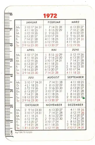 DDR Taschenkalender Lotto Totto 1972 Annahme Monatsabonnements 