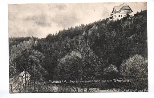 Ak Plauen Vogtland Touristenvereinshaus auf dem Tenneraberg 1907