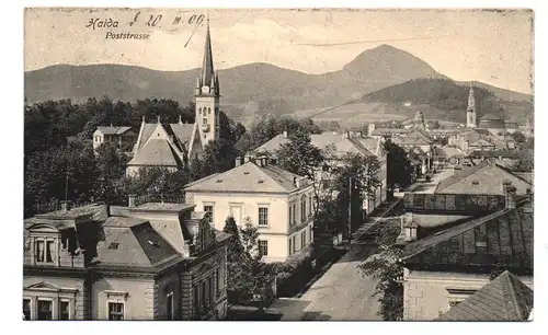 Ak Haida Poststrasse Böhmen Nový Bor um 1905
