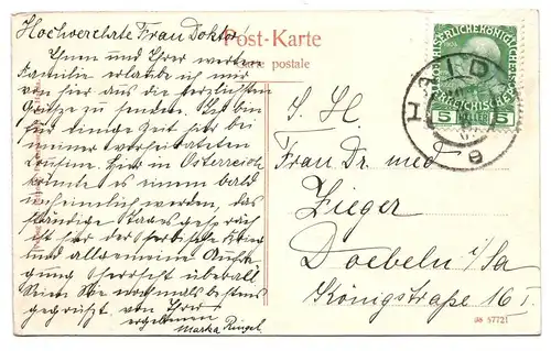 Ak Haida Poststrasse Böhmen Nový Bor um 1905