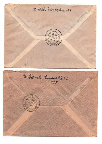 R Brief Cunewalde Oberlausitz 1955 1956 Mischfrankatur Randstück