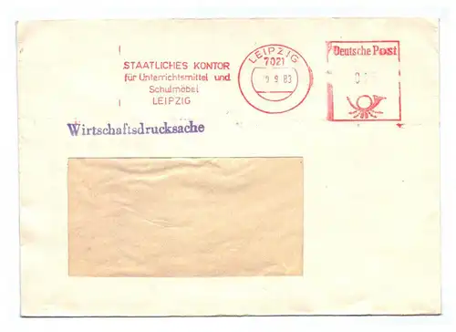 Wirtschaftsdrucksache Staatliches Kontor Unterrichtsmittel DDR 1983 Leipzig