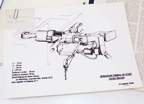 Waggonbau Bautzen Automatische Mittelpufferkupplung DDR mit Patent