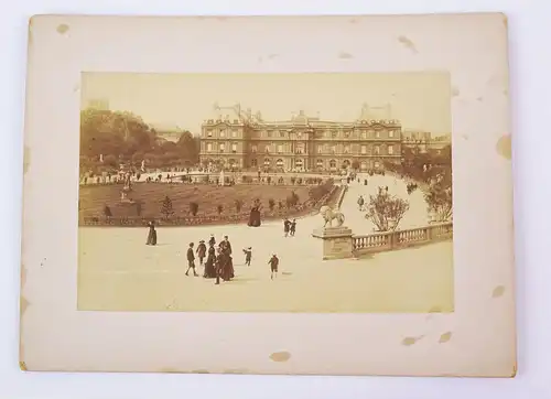Fotografie Paris Jardin du Luxembourg 1890 Albumin