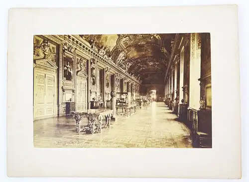 Frankreich Foto Paris Musee du Louvre La Galerie um 1890 vintage Fotografie
