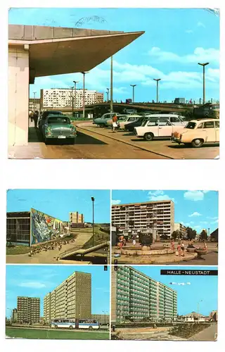Ak Halle Neustadt farbig 3 Stück 1970er Jahre DDR 