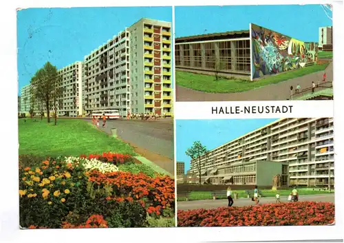 Ak Halle Neustadt farbig 3 Stück 1970er Jahre DDR