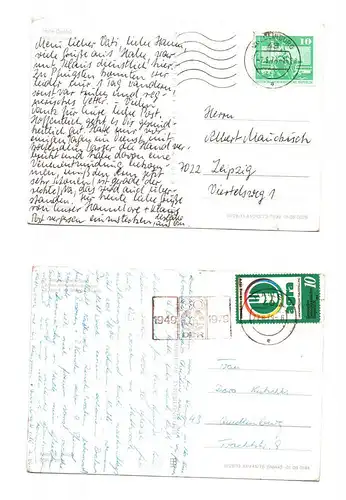 Ak Halle Neustadt farbig 3 Stück 1970er Jahre DDR 