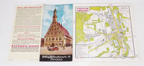 Shell Stadtkarte Nr 59 Zwickau Prospekt