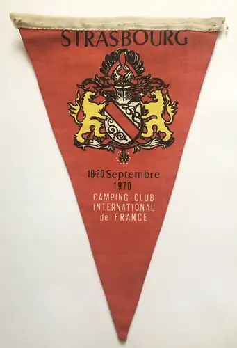 Strasbourg Septembre 1970 Camping Club International De France Wimpel