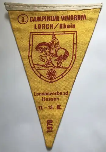 Campinum Vinorum Lorch Rhein DCC Landesverband Hessen 1970 Wimpel