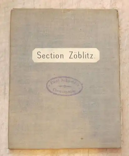 Alte Leinen Landkarte Section Zöblitz 1889 DR Karte Sachsen