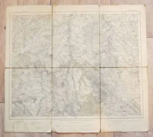 Alte Landkarte Annaberg 1880 Sachsen Karte des Deutschen Reiches