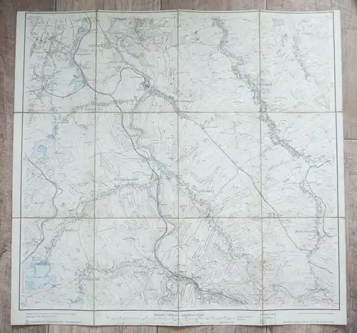 Karte Lichtenberg 1912 Lithographie alte Landkarte
