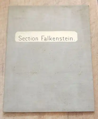 Alte Karte Section Falkenstein 1898 Landkarte Leinen Sachsen DR