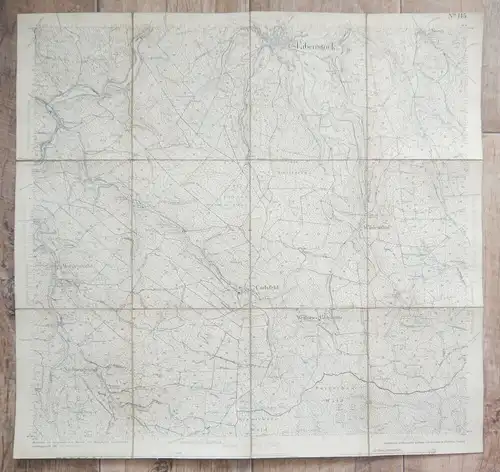 Alte Landkarte Section Eibenstock Lithographie Sachsen 1911