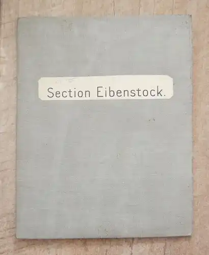 Alte Landkarte Section Eibenstock Lithographie Sachsen 1911