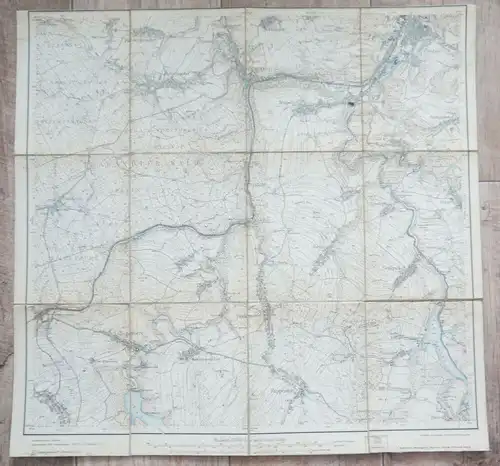 Alte Landkarte Tharandt Sachsen 1912 Lithographie 1:25000 Karte